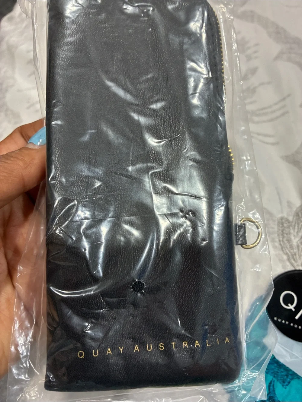 Quay Australia Pink Rectangular Sunglasses